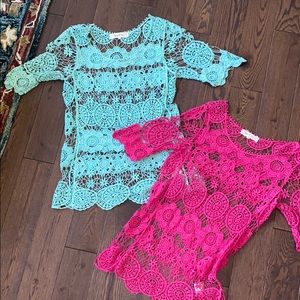 Grace & Lace Vintage crotchet look tunics! Size S